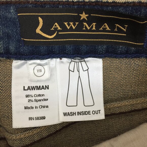 Women's 90's Vintage Lawman Western Boot Cut Jeans sz 8 - Picture 5 of 9